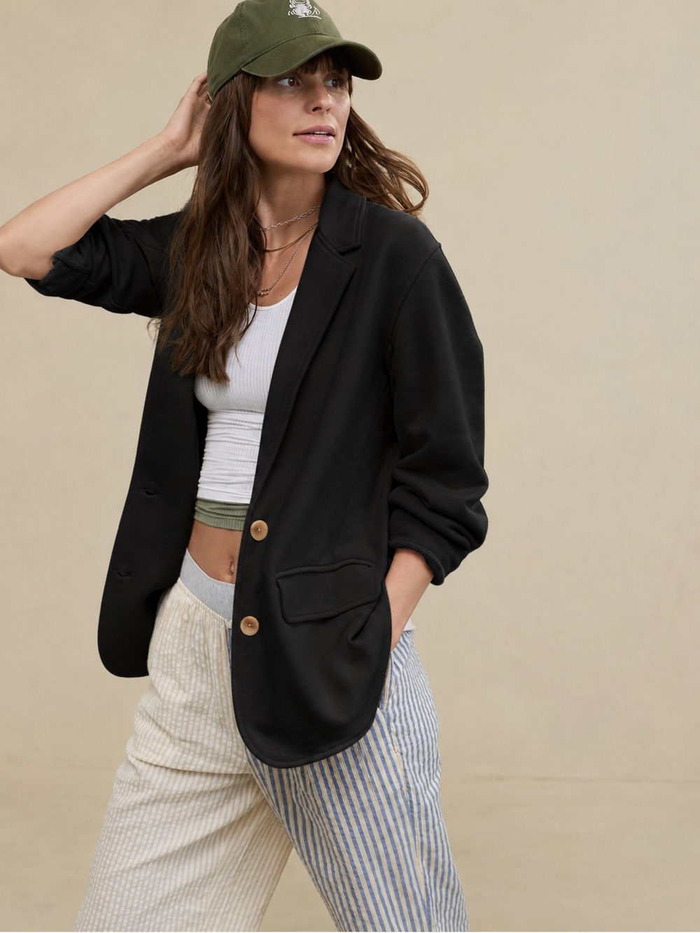 Aerie fleece blazer